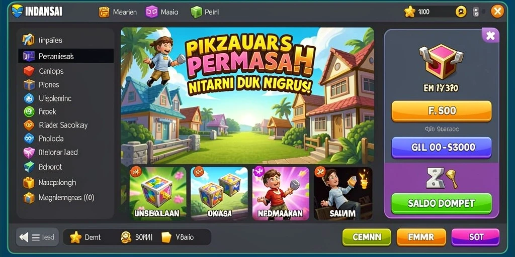 rejekipop - Karakter lucu yang bisa dipilih di setiap level.
